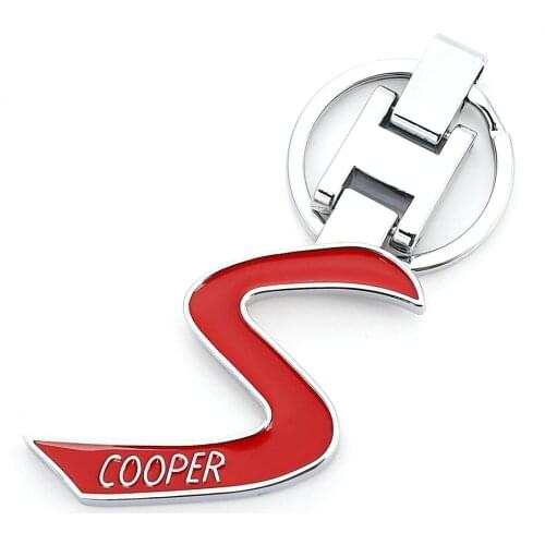 3D Metal S Emblem Car Keychain Key Ring for BMW Mini Cooper S One JCW Clubman Countryman Paceman R56 R55 R60 R61 F55 F56 F54 F60