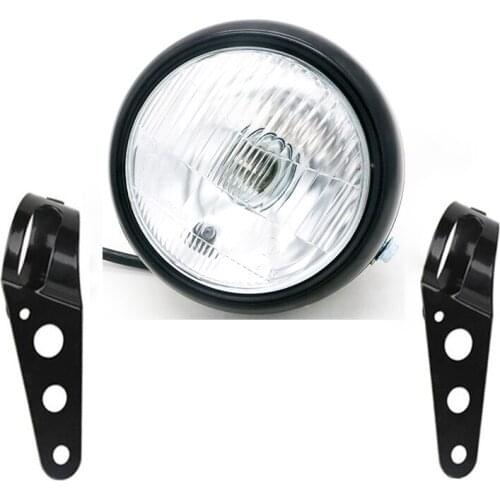 DC 12V Motorcycle Head Lamp Scooter Retro Headlight Universal Moto Refit Round Headlamp for Honda CG125 GS125 Yamaha Suzuki