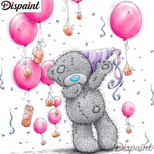 Dispaint Full Square/Round Drill 5D DIY Diamond Painting "Cartoon bear" Embroidery Cross Stitch 3D Home Decor A10241