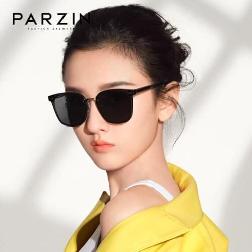 PARZIN Nylon Sunglasses Women Alloy Vintage Party Sports Square Sun Glasses for Men Women Brand Designer Black Gafas De Sol