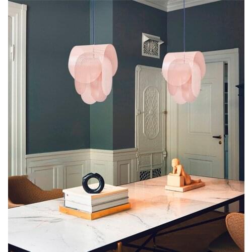 Hanging lamp pink pendant lamp metal light nordic pendant light modern pendant lamp for hotel project