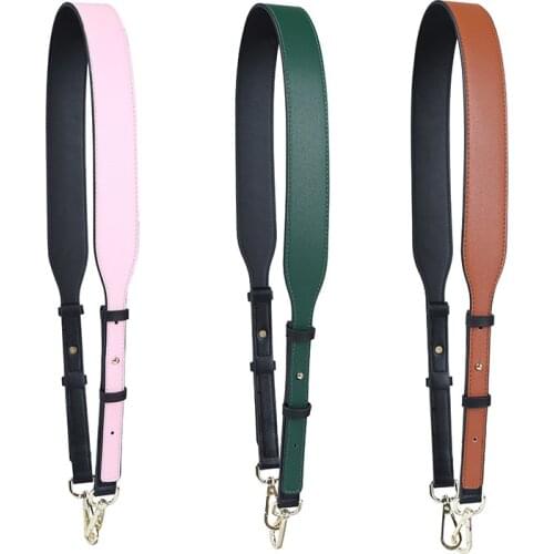 Plain Pattern Wide Shoulder Strap Adjustable Green Red Blue Bag Strap Double-sided Solid Color Fashion Woman Belts Bag Handles