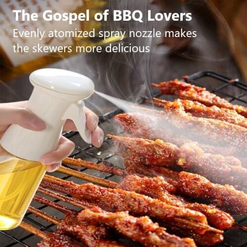 210ml Olive Oil Sprayer Edible Oil Spray Empty Bottle Refillable Plastic BBQ Vinegar Anti-leak Sprayer Bottle Kitchen Gadgets