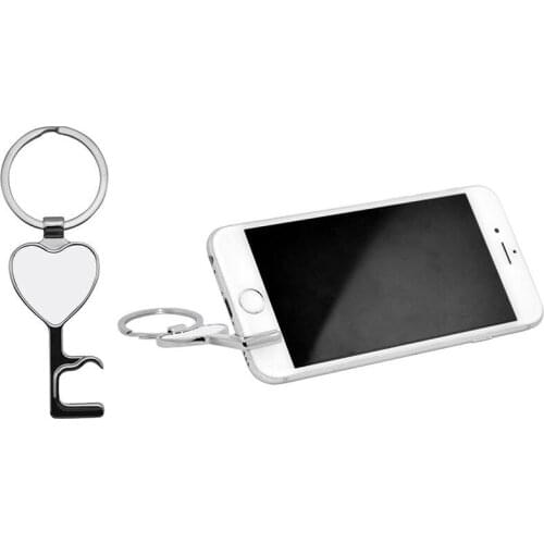 Sublimation blank metal keychains Bottle opener Bracket heart round key ring hot transfer printing consumables 15pcs/lot