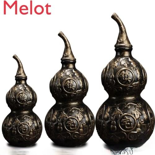 Luxury Chinese Wine Gourd Fire Extinguisher Bottles Jingdezhen Ceramic Wine Bottle Household Wine Jar Sealed Jar Decoration