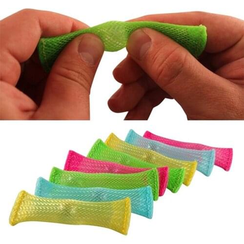 Network Marble Glass Pinball Squeegee Decompression Toy Solid Color Weave Marbles Multicolor Children Funny Toys