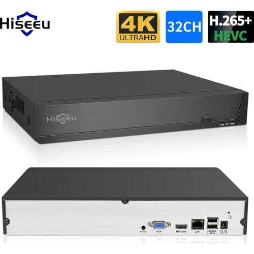 Hiseeu H.265 2HDD 32CH CCTV NVR 960P 1080P 3M 5M DVR Network Video Recorder Onvif 2.0 for IP Camera 2 SATA XMEYE P2P Cloud