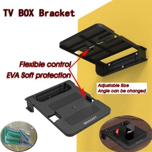 Foldable Mount Bracket for Android TV Box Set Top Box Stand Holder Racks Wall Mounts Storage Single Space Shelf for H96 MAX BOX