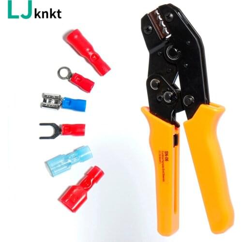 SN-06 Crimping pliers 0.5-6.0mm 20-10AWG Mini Type Self Adjustable Crimping Hand Pliers Electrical Wire Terminals Crimper Tools