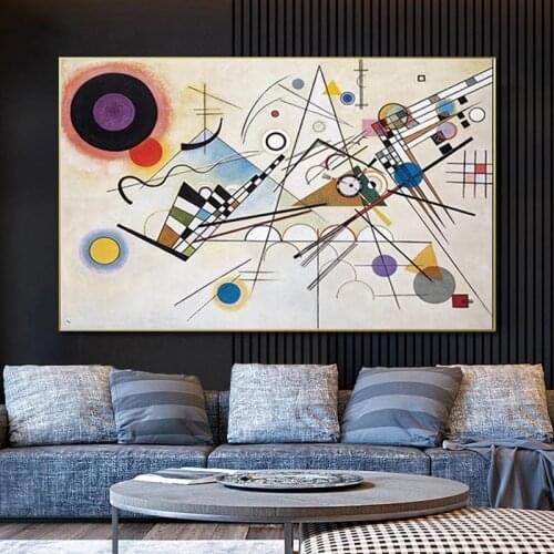 Modern Abstract Wall Art Pictures By Wassily Kandinsky Canvas Paintings Posters and Print for Living Room Decor Unframed
