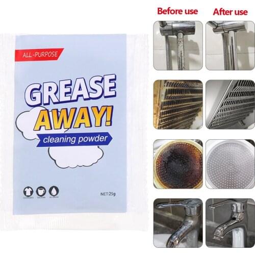 Grease Away Powder Cleaner All-Purpose Cleaning Powder Multi-Purpose Remover Trendy Product Room Clothes Cleaning Tool