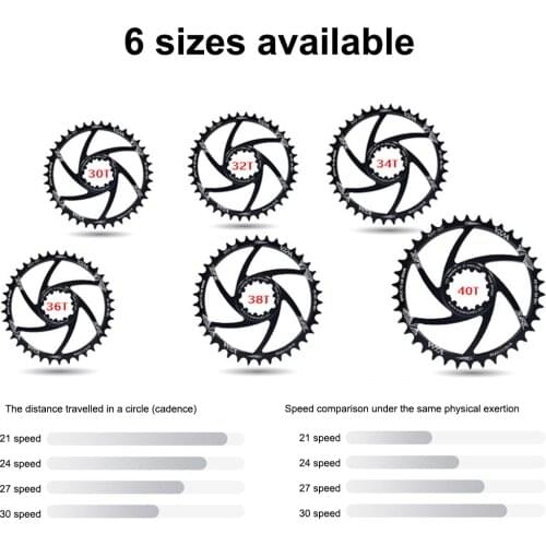 Bicycle Chainring 34T 36T 38T 40T Bike Single Speed Chainring Narrow Wide Chainring sram gx xx1 X1 x9 GXP pedivela Offset 3MM