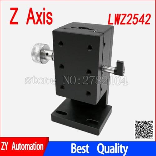 Z axis LWZ2542 dovetail groove manual platform rack and pinion drive high precision knob fine-tuning slide ZWG42
