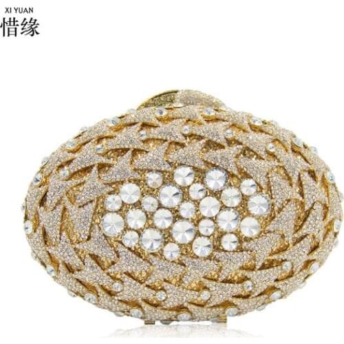 New Women Purse Crystal Ladies gold/purple Diamond Gold Wedding Evening Clutches Bags Girls Party Bag High Quality pink bags