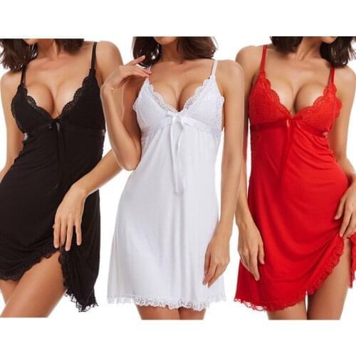 Women sexy Lingerie Underwear Nightwear Lace Dress Plus Size Babydolls womens Chemises Night Wear Femme Dress