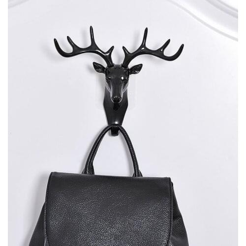 1Pcs 3Colors Wall Decoration Vintage Style Deer Horns Hanger Rack Multi-function Wall Hanging Hook