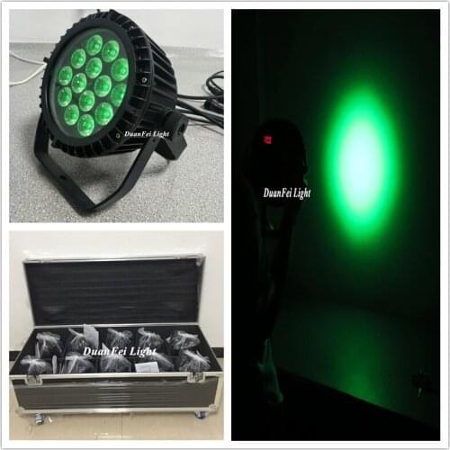 10pcs with flycase) outdoor rgbw led slim par light 4in1 disco led uplight par spot wash rgbw par 14x10w