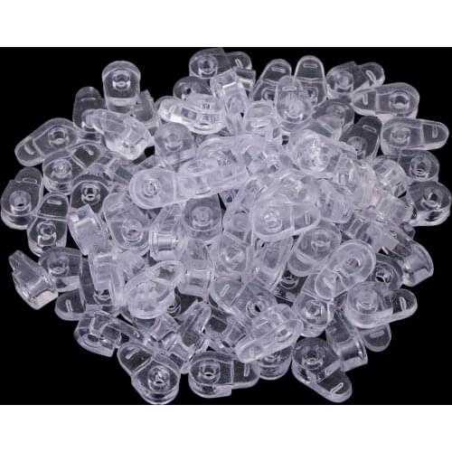 100 Pieces Skid-Resistance Transparent Screw Glass Clip Screen Panel Retainer Furniture Clamp Clip