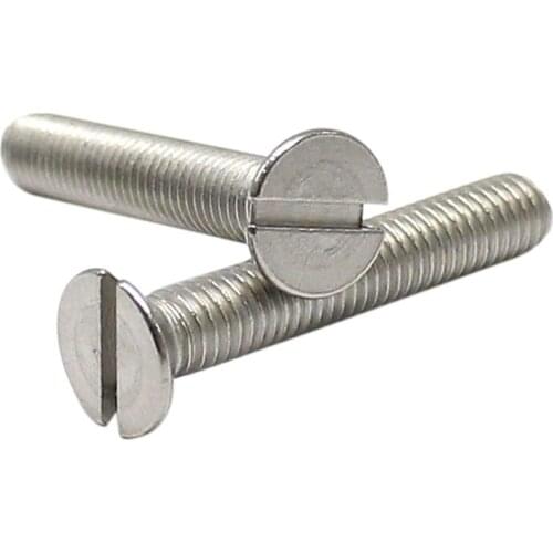 304 Stainless steel slotted countersunk head screw slotted flat head screw Bolt M3 M4 M5