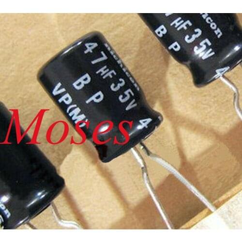 35v 47uf High Quality 100% Original New Capacitance Low ESR NP Bipolar BP Audio Electrolytic Capacitor Radial 8x12mm +/- 20