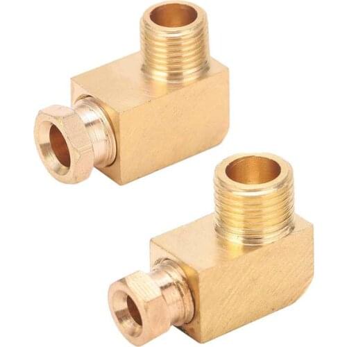 4mm 6mm Oil Pipe Fitting Elbow Brass Rectangular Square Block Connector Adapter For Pipe Connection