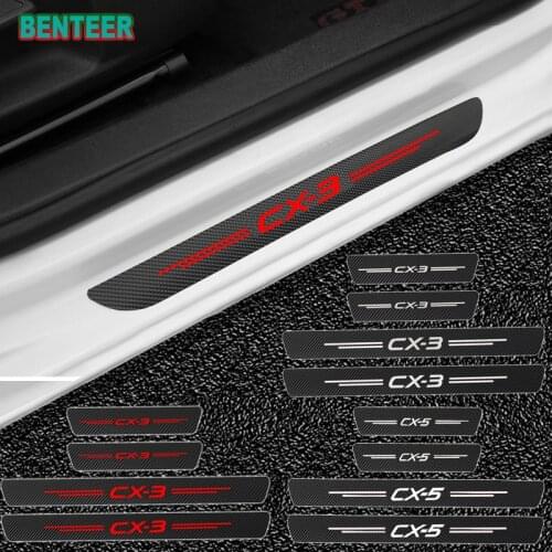 4pcs/lot NEW Car Door Sills Protector Stickers For Mazda cx-3 cx-5