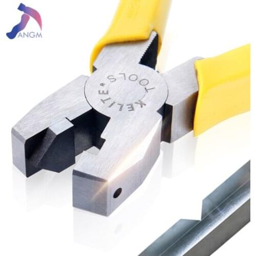 8'' Aluminum Alloy V-shaped Folding Pliers DIY Mosaic Cutting Tools Flat Pliers Tile Clamps Ceramic Cutter Nipper Pliers