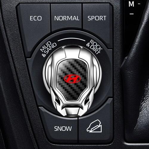 Car Start Stop Switch Button Engine Decorative Sticky Cover Interior Accessories For Hyundai Santa Fe Sonata Solaris Azera Creta