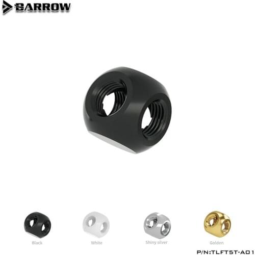 Barrow G1/4" Metal Ball Cube Shape 3 4 5 Ways Coppor Stone Connector Water Cooling