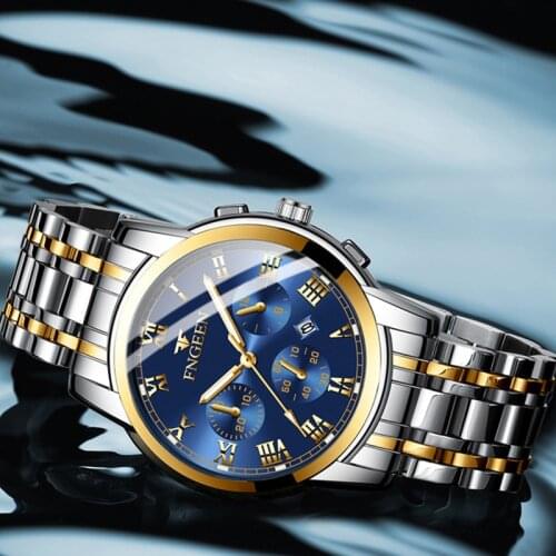 FNGEEN Hot Sale Mens Watch Luxury Top Brand Sport Men Watches Fashion Mens Watches Date Business Men Watch Relogio Masculino