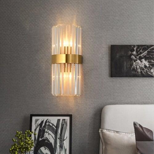 Crystal Wall Lamp Luxury Modern Led Wall Light Indoor Gold Wall Sconce Living Room Bedroom Bedside Lamp Home Decor Luminarias