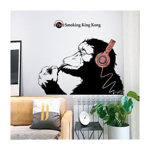 Creative King Kong Wall Sticker Modern Poster Animal Living Room Bedroom Room Decoration Personality Bar Wall Decor Prints Art