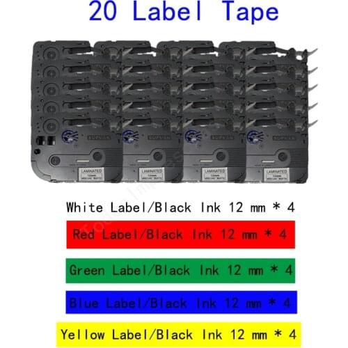 Supvan Multicolors Label Tape 6/9/ 12mm Compatible for LP5120M LP5125M Label Printer Laminated Ribbons with Chip Label Cartridge