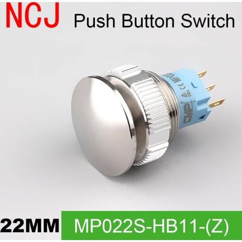 NCJ 22mm Metal Push Button Switch IP67 Maintained Alternate Latching & self-reset Momentary Reset 3A