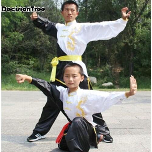 2021 tai chi wushu shaolin kung fu uniform chinese men wushu clothing embroidery dragon demo traje wushu kung fu art clothes