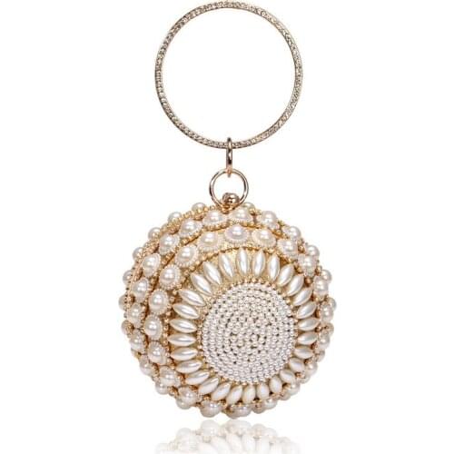Ball Diamond Tassel Women Party Metal Crystal Clutches Evening Wedding Bag Bridal Shoulder Handbag Wristlets purses designer bag