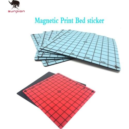 2020 New Magnetic Print Bed Tape square 220*220mm Coordinate Printed sticker Build Plate Tape FlexPlate PLA DIY 3D Printer parts