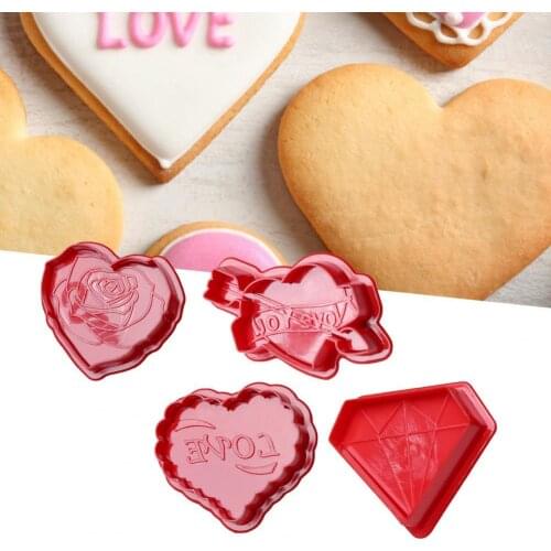 New Arrival!!! 4 Pcs/Set Cookie Molds Lightweight Non-stick Spring Design DIY Biscuit Cookie Cutters for Kitchen
