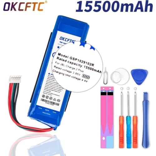 OKCFTC 15500mAh GSP1029102R Battery for JBL Charge 2 Plus,Charge 2+,charge 3 2015 Version P763098