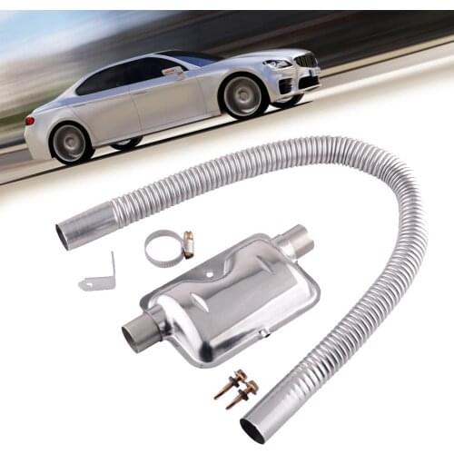 Parking Heater Stainless Steel Exhaust Muffler Pipe 60/150/200CM Hose Silencer For 12/24V Auxiliary Webasto Diesel Car Heater