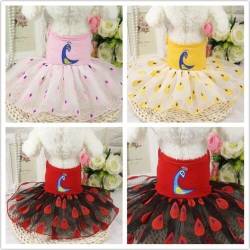 Organza Dog Dress Summer Pet Dress for Dog Cat Vestidos Perro Puppy Clothing for Small Dogs Chihuahua Pet Clothes Cute Dog Skirt