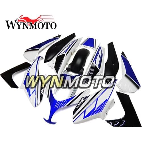 Complete ABS Plastic Injection White Black Blue Stripe Motorcycle Fairings For Yamaha T-MAX 500 2008 2009 2010 2011 Body Frames