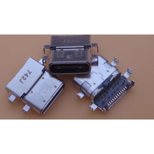 100pcs/lot Micro USB connector B type female mini usb jack socket charging port sink 1.0 DIP 5Pin 4FEET FLAT MOUTH repair parts