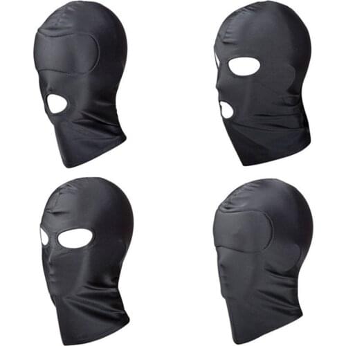 Sexy Toys Open Mouth Eye Bondage Party Mask BDSM Fetish Mask Hood Cosplay Slave punish Headgear Mask Exotic Apparel Sex Products