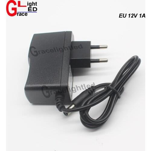 EU Plug AC 100-240V To DC 12V 1A 12W Power Supply Adapter Cord for LED Strip sale