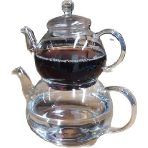 Turkish Tea Teapot Glass Teapot Turkish Tea Herbal Tea Teapot 3 pcs Turkish Russian Arabic English Fas Tea Teapot Healthy glass Teapot