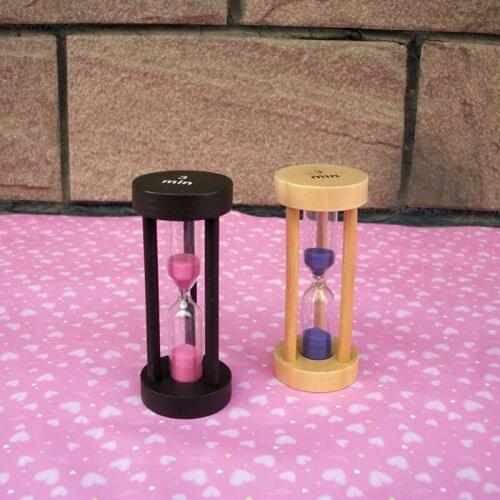 100pcs 3 Minutes Birch Wood Hourglass Classic Beech Natural Sand Time Switch Kitchen Coffee Tea Gift Home Decoration