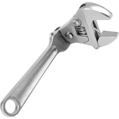180 Degree Rotating Head Folding Wrench 8 Inch Adjustable Wrench Flex Ratcheting Wrench With