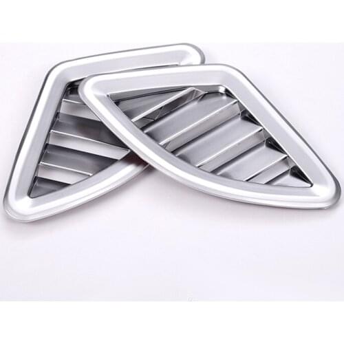 2 pcs For BMW X1 F48 20i 25i 25le 2016 2017 ABS Matte Chrome Dashboard AC Outlet Vent Cover Trim Car Accessories Stickers