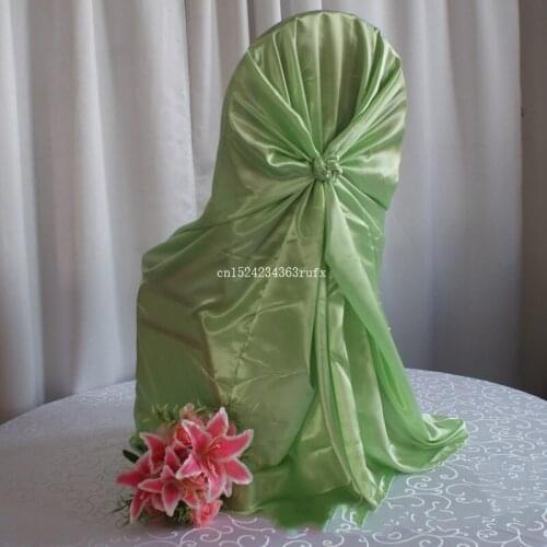 25pcs Chair Covers Cloth Satin Bow Table Decoration Satin Self-tie Chair Covers Dining Wedding Banquet Party Decors